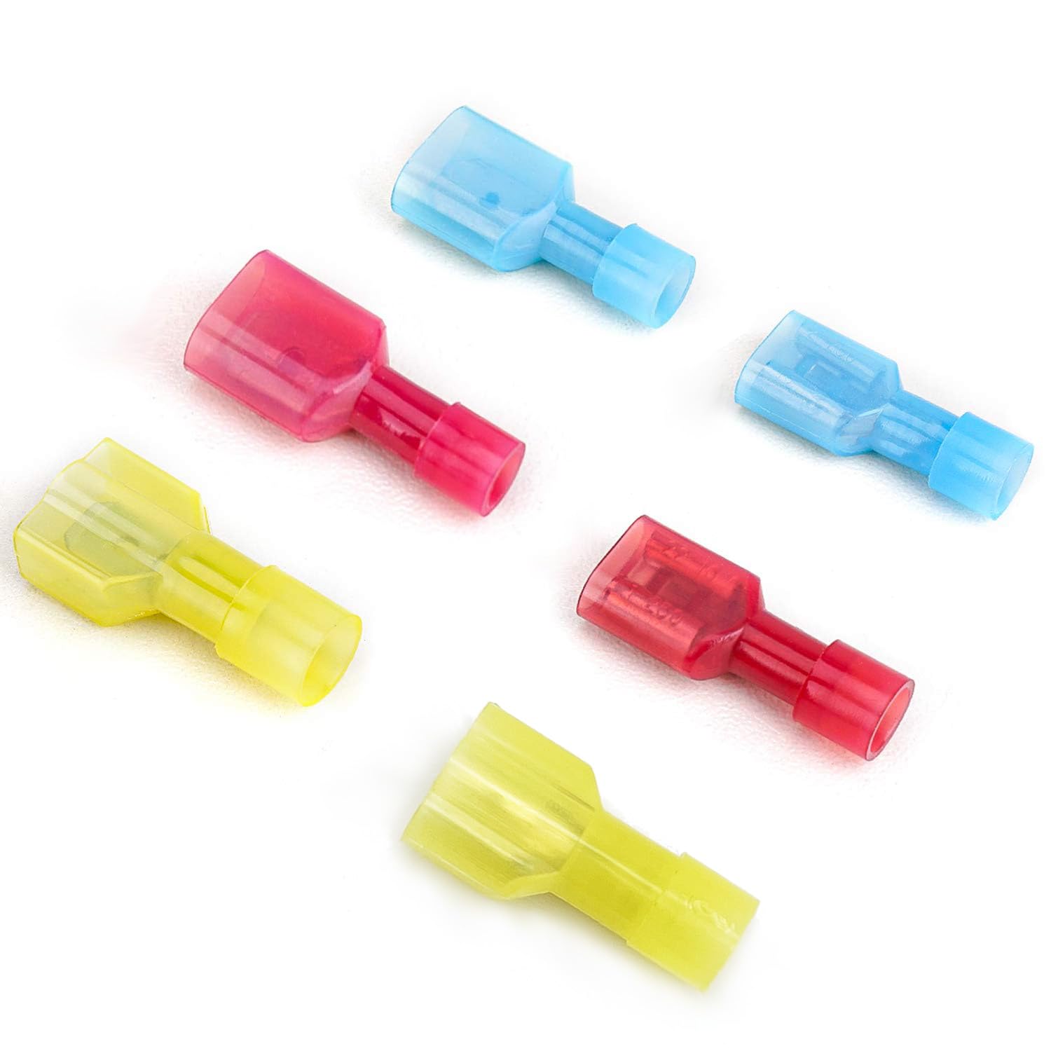 20 Pairs Spade Crimp Connectors Nylon Fully Insulated Electrical Wire Cable Crimp Terminals Kit Set