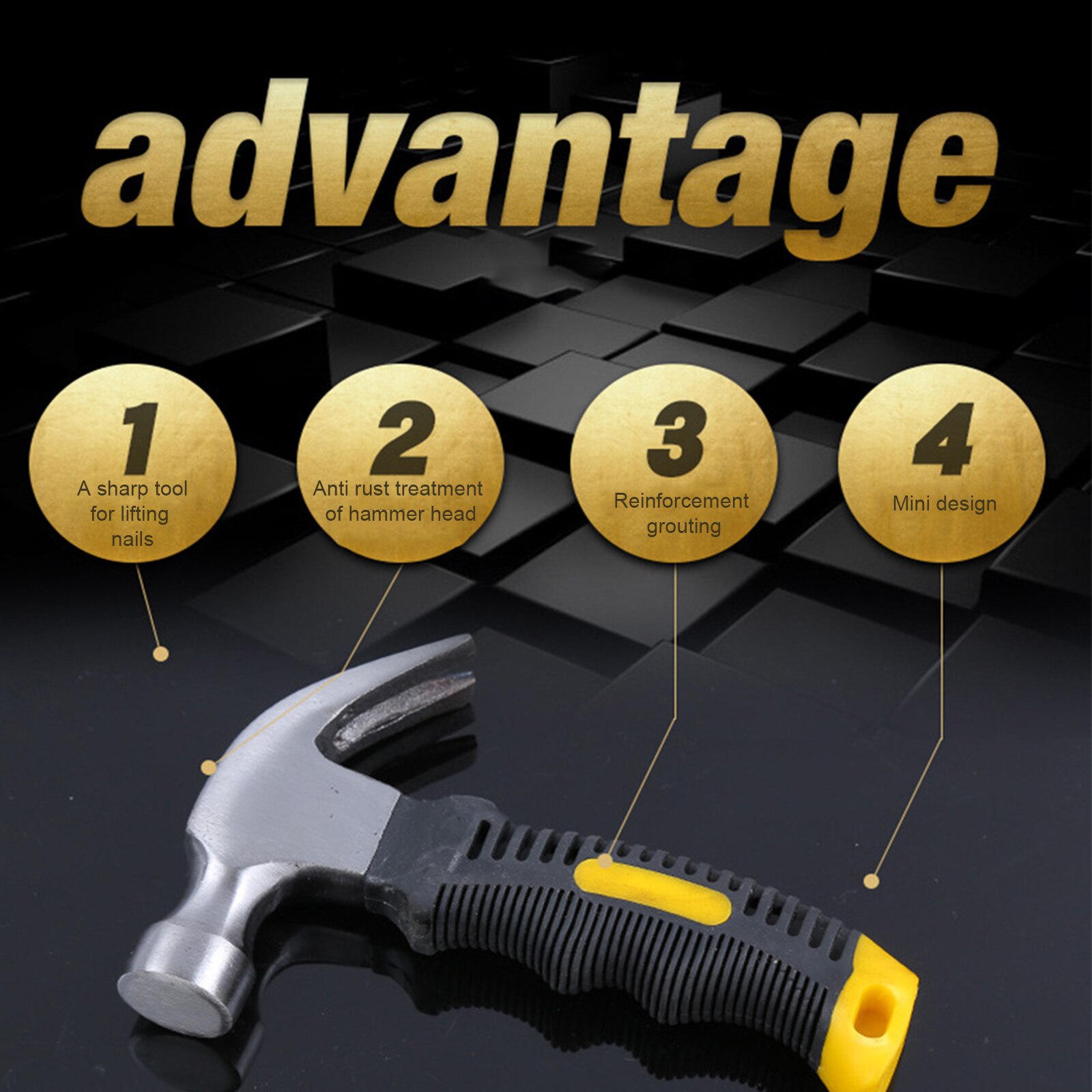 Small Hammers Mini Hammer Nail Hammer Multitool Multifunctional Stubby Claw Hammer Short Framing Hammer Tool