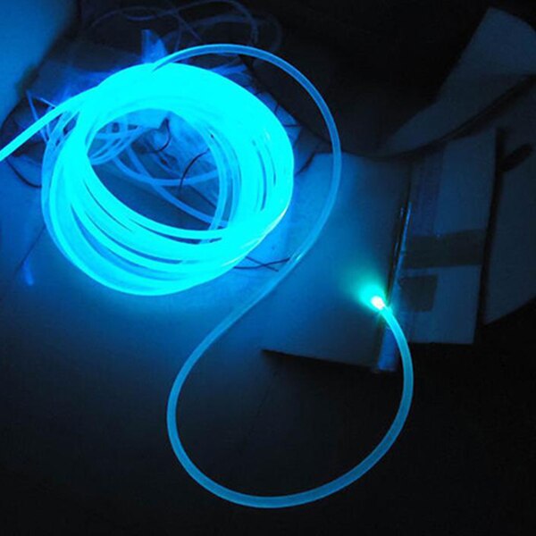 Cable de fibra óptica con brillo lateral PMMA de 1M de largo, diámetro de 1,5mm/2mm/3mm, para luces LED de coche, LDF668 brillante