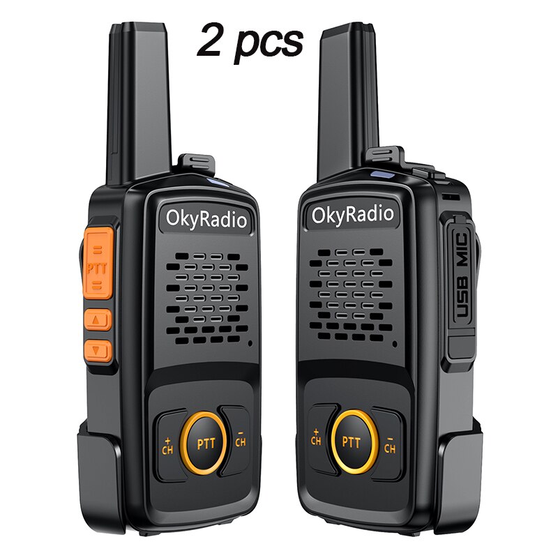 2022 4800mAh Large-capacity Walkie-talkie Waterproof Suitable Ultra Long Distance Use Walkie-talkie Multiple Environments: Orange 2pcs