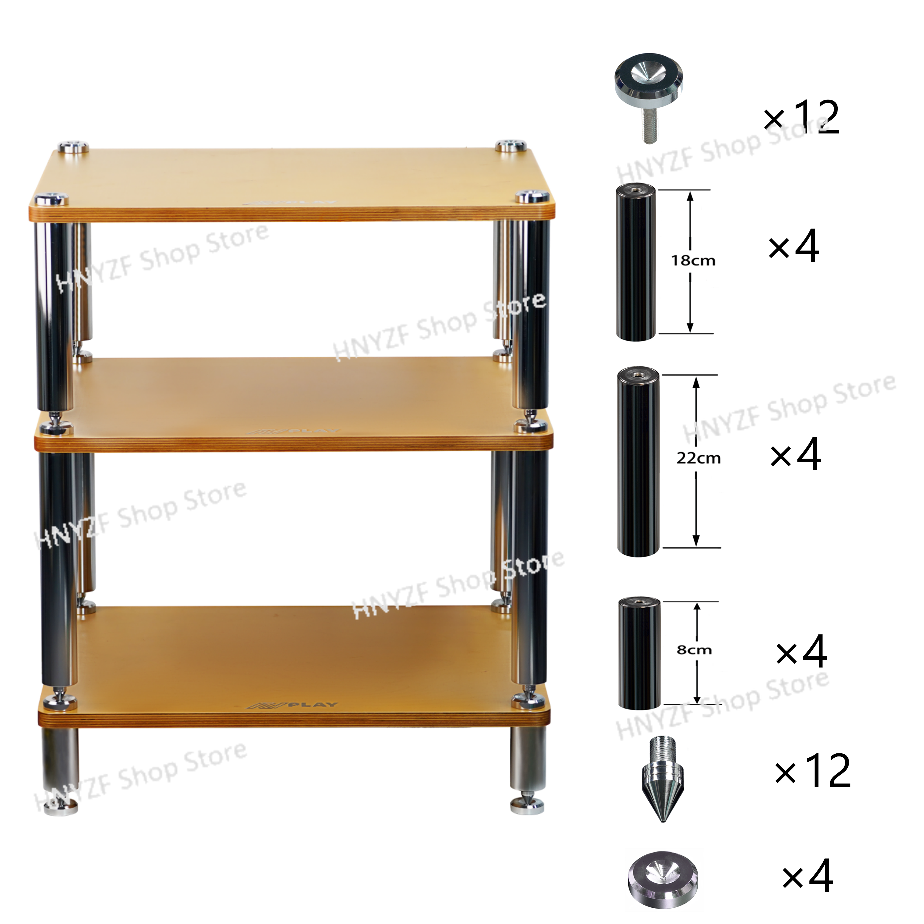 Rack Accessories Power Amplifier Rack Cabinet Machine Stainless Steel Shock Absorber Nail Column Legs
