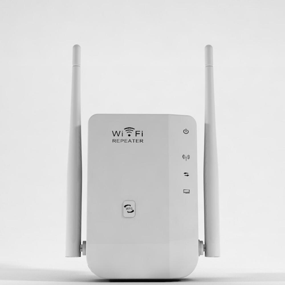 Blanco rango WiFi extensor 300Mbps WiFi AP/Repetidor Dual antenas externas de la UE de los EEUU Reino Unido botón Botón WPS para encriptación de seguridad