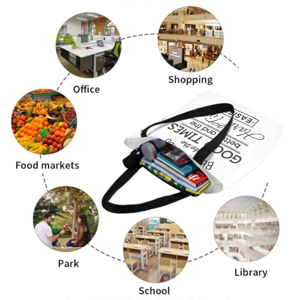 Wilde Ecobag Moeiteloos Canvas Draagtas Japan Patroon Draagbare Vrouwelijke Boodschappentas Dames Schoudertassen