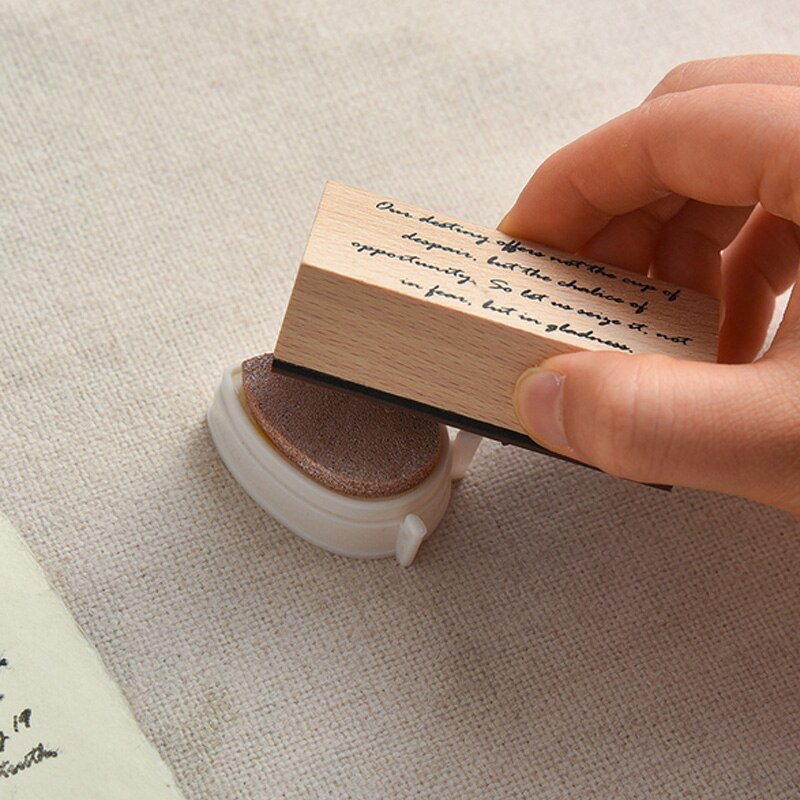Letras Vintage serie estampillas madera DIY artesanía de madera de caucho sello, para Scrapbooking papelería