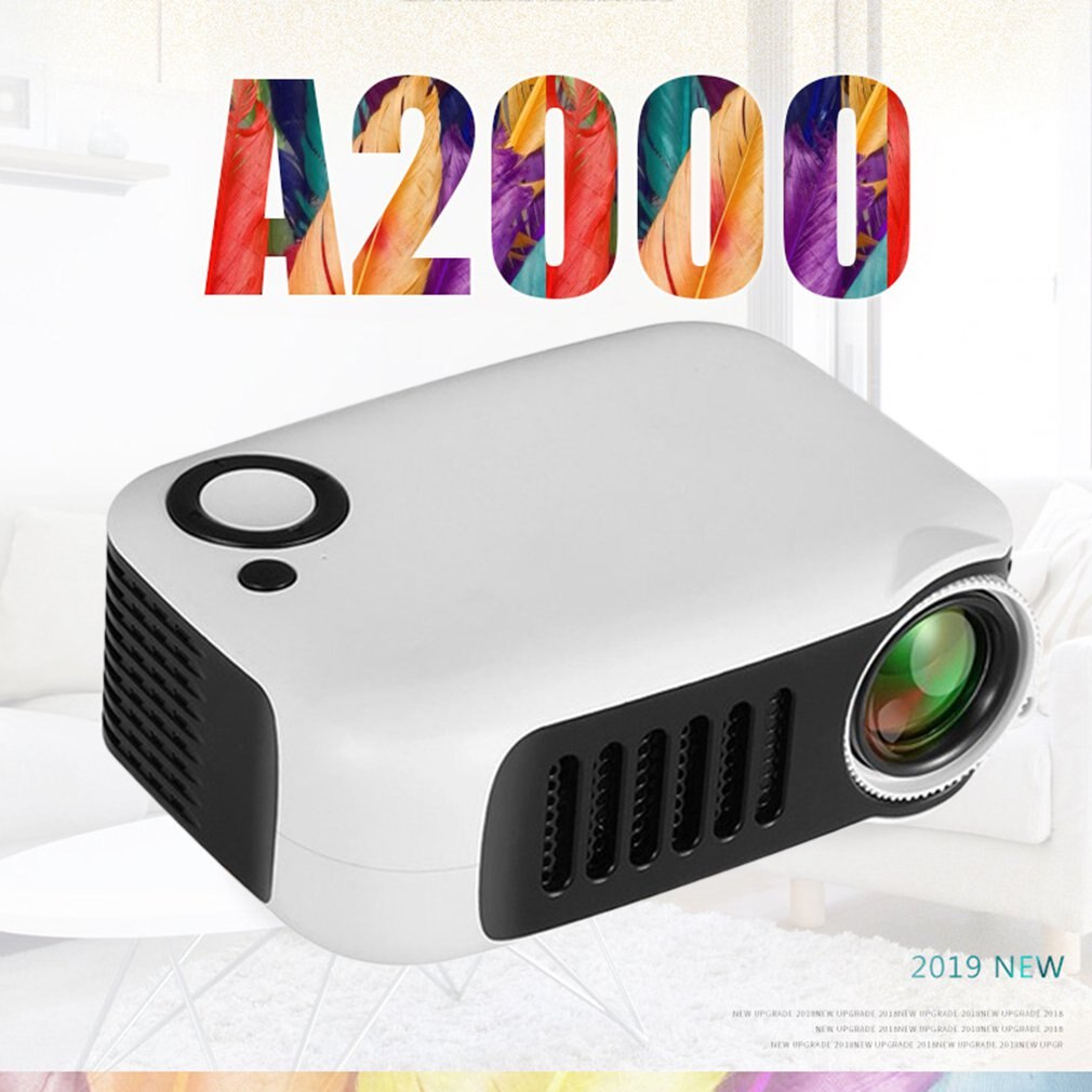 A2000 hushålls mini led projektor underhållning stöd 720p hd projektor mini bärbar projektor