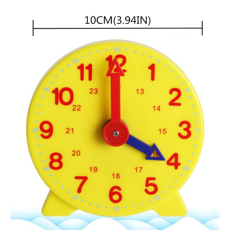 4 Inch Student Learning Clock Time Model Teacher Gear Clock 12/24 Hour School Learning Tools