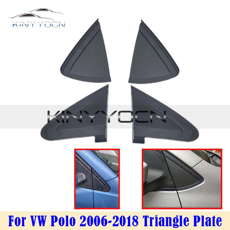 For Volkswagen VW Polo - Front Window Glass Triangle Plate Garnish Cover Panel Side Mirror Trim Exterior