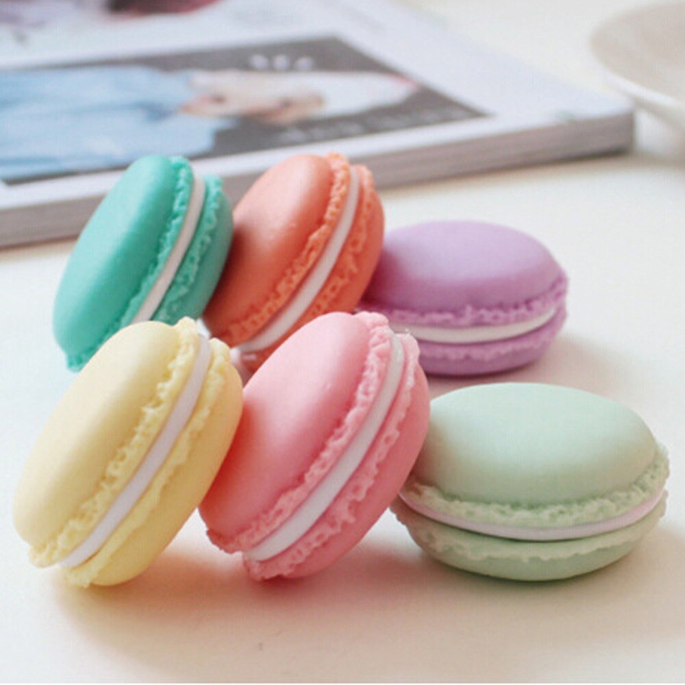 6pcs/lot Macaron Jewelry Box Cute Ring Pendant Bead Storage Box Tiny Jewelry Storage Resin Pill Case Organizer