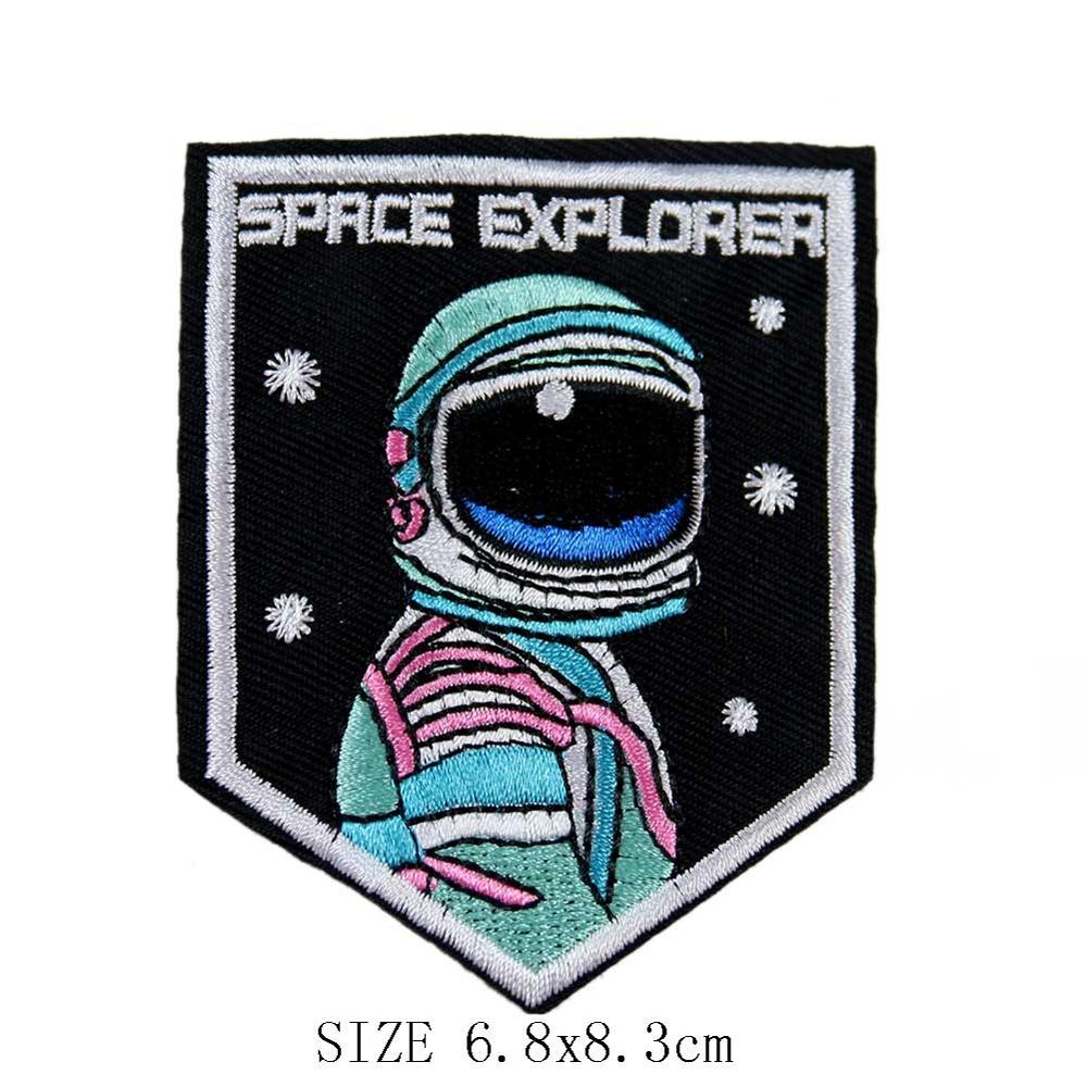 Arrial Planet Explorer Universe DIY Embroidered Patch Funny Astronauts Spaceman Space Badge Sew Iron on Applique Badges: 03