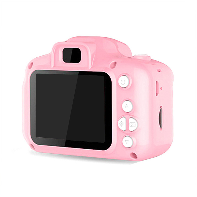 Wiederaufladbare freundlicher Mini Digital Kamera 2,0 Zoll HD Bildschirm 1080P Video Recorder Camcorder Sprache Schalt zeitgesteuert Schießen # S: Rosa / mit 16GB TF Karte