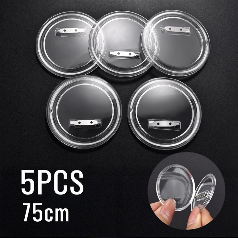 5Pcs Acrylic Button Pins Badge Clear Pins Buttons Badges Kit Button Pins Button Maker Blanks for DIY Craft Supplies ﻿Decoration: Antique Zinc