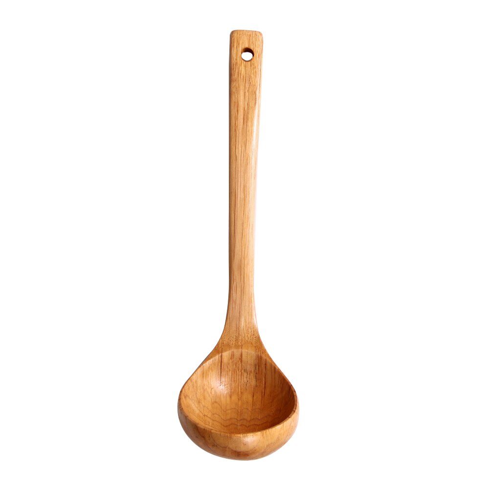 De Madera de cocina de arroz espátula de utensilios de cocina no, palo, mano Wok pala: C