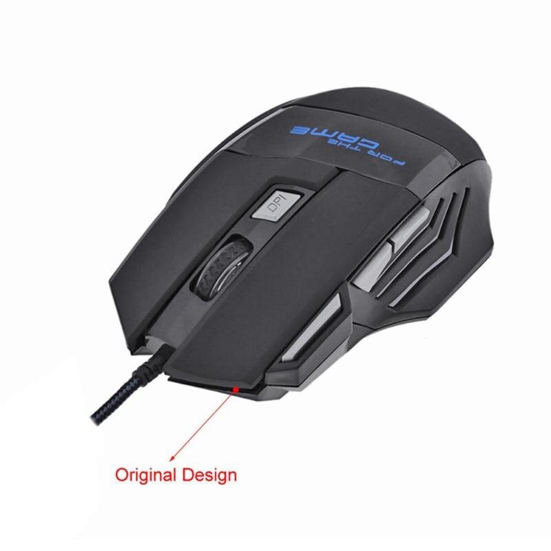 5500 dpi led optische usb bedrade gaming muis 7 knoppen gamer computermuizen 7 knoppen gamer muizen voor computer laptop pc