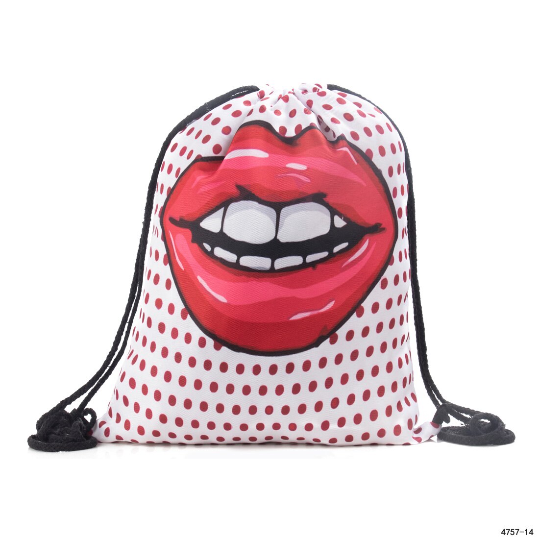 Trekkoordrugzak, reistas met trekkoord, schattige print, trekkoordrugzak, kleine schooltas: 4757-14