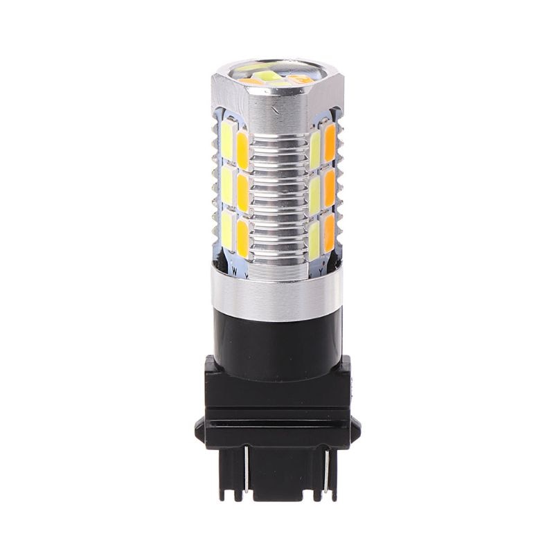 1Pc 3157 50W 5630 Dual Color Switchback Geel Wit Led Richtingaanwijzer Lampen 23GC