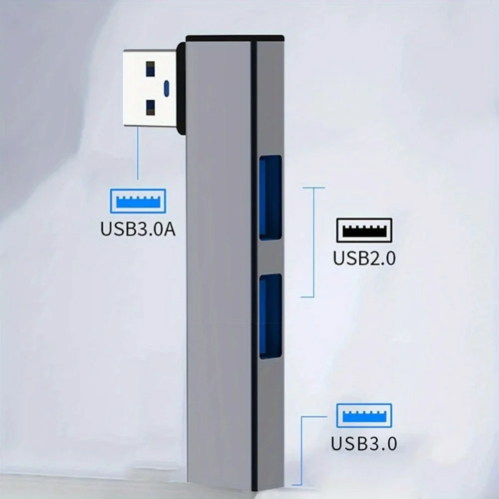 Usb-hub met 3 poorten, dockingstation, usb 3.0/ type  c 3.0 to , 3 usb-hubs, hoge snelheid 5.0 gbps, draagbare multiport-splitter voor macbook
