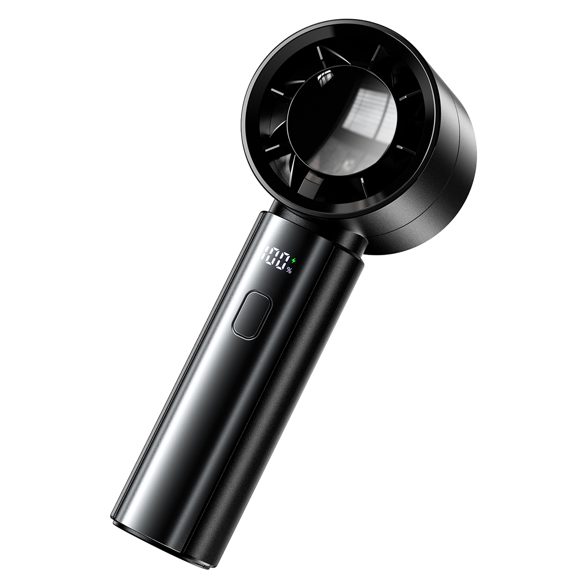 coldSky Handventilator Snelheid 1-100 Verstelbare 4000mAh Oplaadbare miniventilator met digitaal display Kleine draagbare ventilator voor buiten: zwart