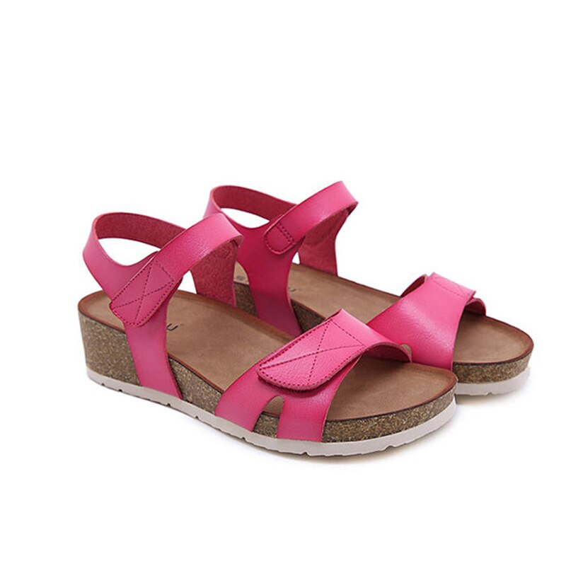 Beyarne Mode Vrouwen Sandalen Zomer Wiggen Kurk Sandalen Platform Hak Dames Pompen Slip Op Casual Vrouwen &#39;Sandalias Vrouwelijke Schoenen