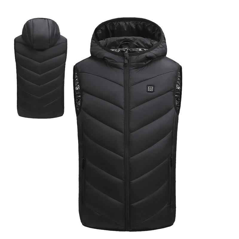 Kinderjas met verwarming voor de winter, verwarmingsvest met 10- zones en capuchon, lichtgewicht elektrisch verwarmd vest met usb-aansluiting voor kinderen, lichaamswarmer voor de winter.