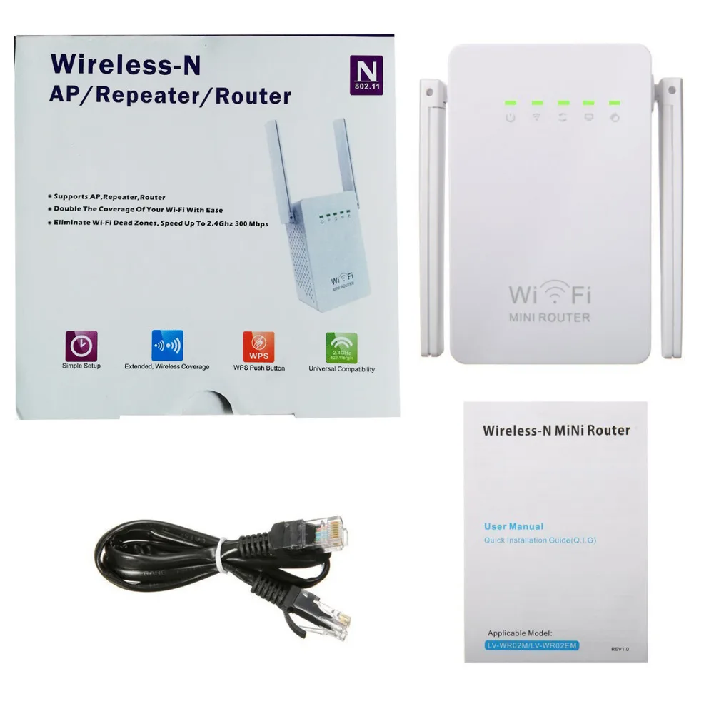 WLAN-Verstärker 300 MBit/s WLAN-Repeater WLAN-Signal 2,4g Extender Roteador WLAN-Router Wi-Fi-Zugangspunkt