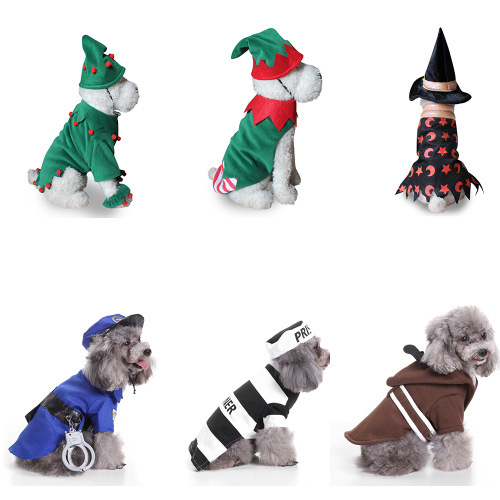 Hond Kerstpak Hond Halloween Kostuums Katten Kleding Voor Chihuahua Kerst Clown Huisdier Kleding Kostuum Voor Katten Kleding