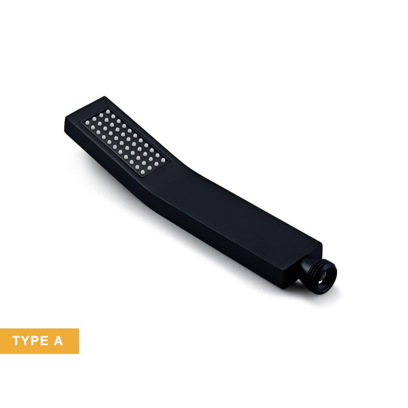 Solid Brass Bath Hand Shower Matte Black Hand Held Shower Head Rain Spray Shower Water Saving Handheld Sprayer Shower Head: A Type