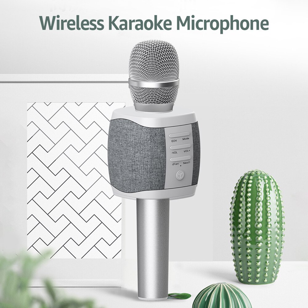 Tosing 027 trådlös karaoke mikrofon bärbar ktv-spelare för telefon mikrofon bluetooth-högtalare 2- i -1 handhållen mikrofon sånginspelning