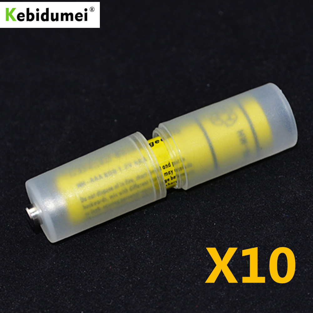 Kebidumei 10 pcs AAA naar AA Size Cell Battery Adapter Converter Batterijen Houder Opbergdoos Plastic Case Switcher voor AAA naar AA