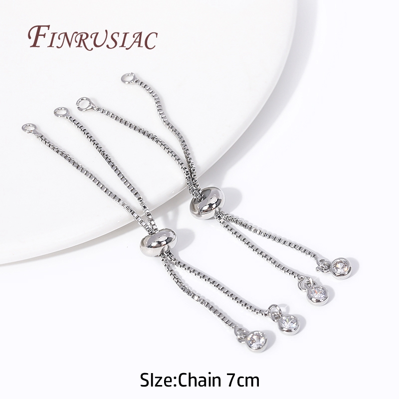 Componente de pulsera de cadena de caja chapada en oro de 18 quilates con cuentas de inserción de silicona para collar DIY, accesorios para hacer joyas al por mayor: M / Negro