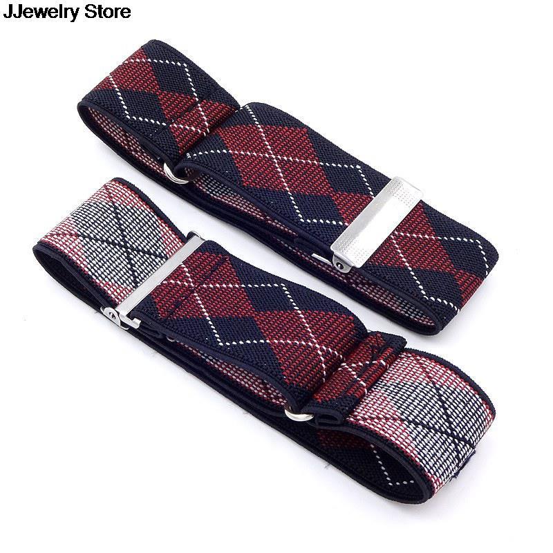 1 par mænds skjorte justerbar armbånd ærme strømpebånd bartender manchet holder armbånd holder  up 36 x 3.5cm