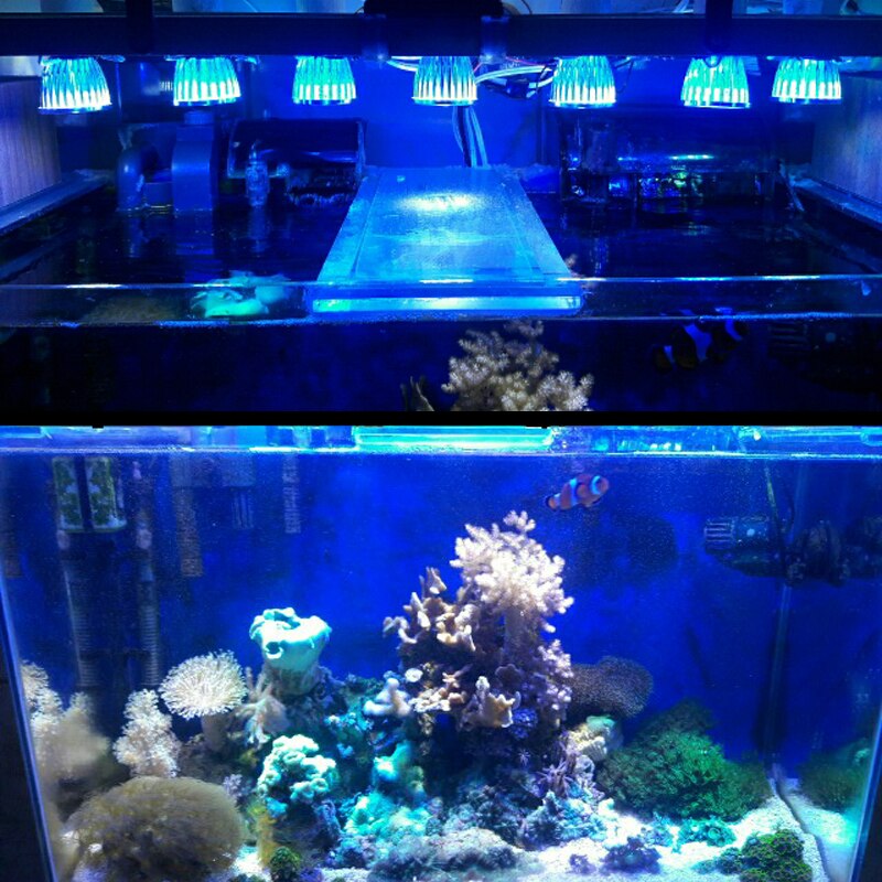 (1 stuks/partij) E27 LED Aquarium lamp, AC85-265V, 15 w/21 w/27 w/36 w/45 w/54 w, water planten Groeien Licht blub Voor Aquarium Verlichting