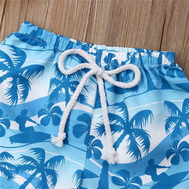 Hawaiian Peuter Baby Jongens Elastische Tailleband Shorts Afdrukken Zwembroek Zomer Strand Board Shorts