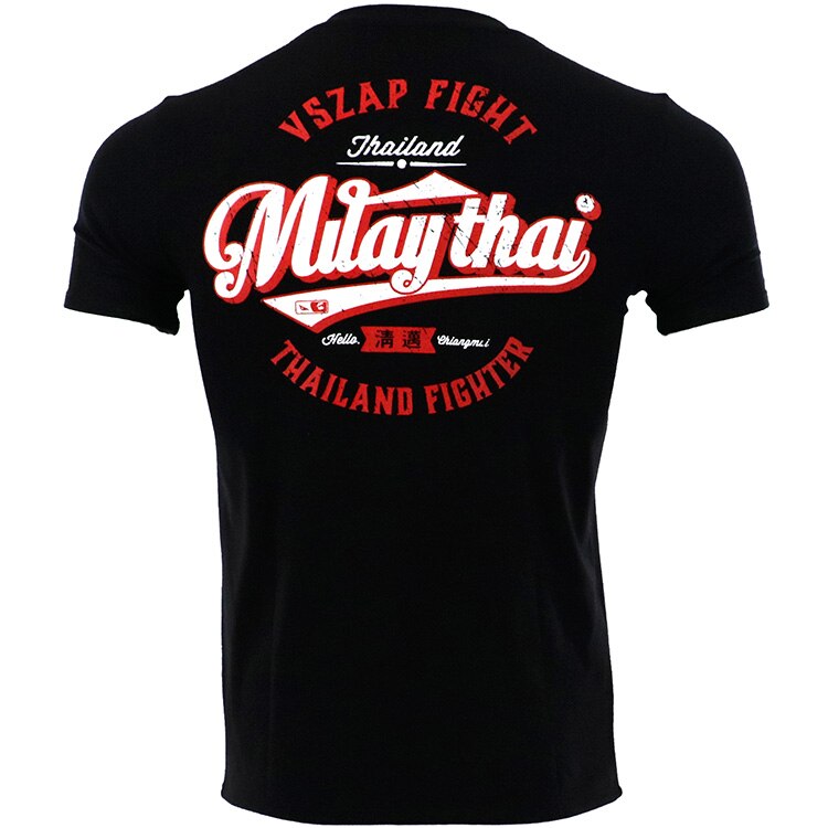 Vszap mma boxning sport t-shirt muay thai slåss fitness elasticitet skjorta tröjor boxning kläder muay thai shorts mma