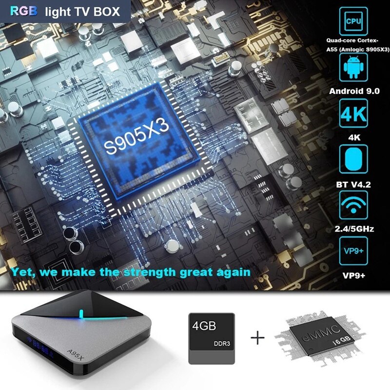 A95x f3 air smart tv box android 9.0 8k dekodning uhd 4k 75 fps medieafspiller amlogic  s905 x 3 2gb/16gb 2.4g/5g wifi  bt4.2 100m lan r