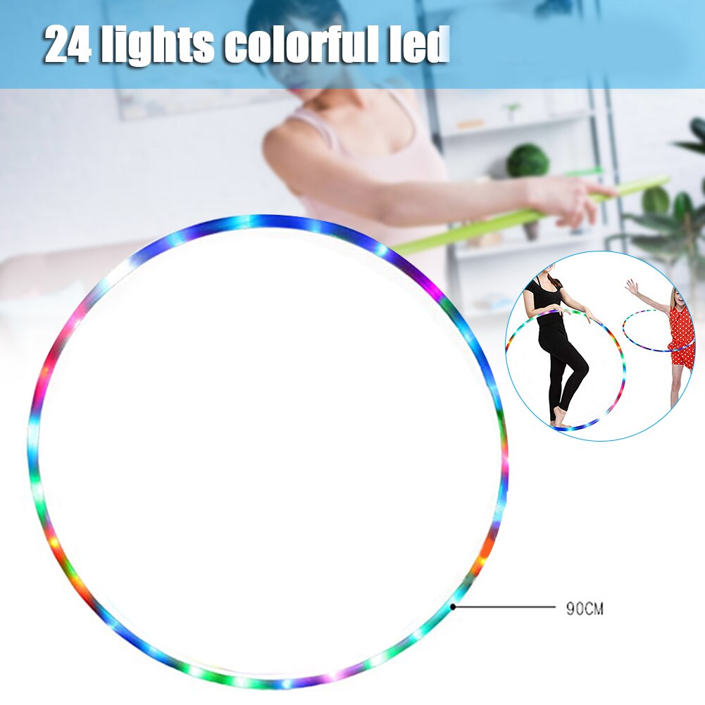 Fashionable 24LEDs Lights Fitness Circle Colorful LED Fitness Weight Loss Circle for Dancing Show Performance ZJ55