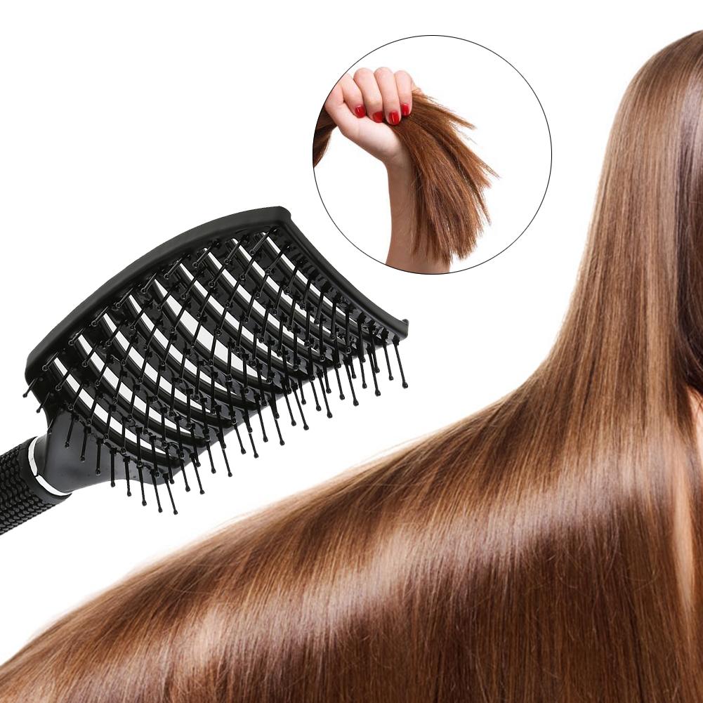 Ribs Comb Hairbrush Big Bent Comb Wet Plastic Nylon Massage Hair Care men Styling Hair Combs Hair Accessories