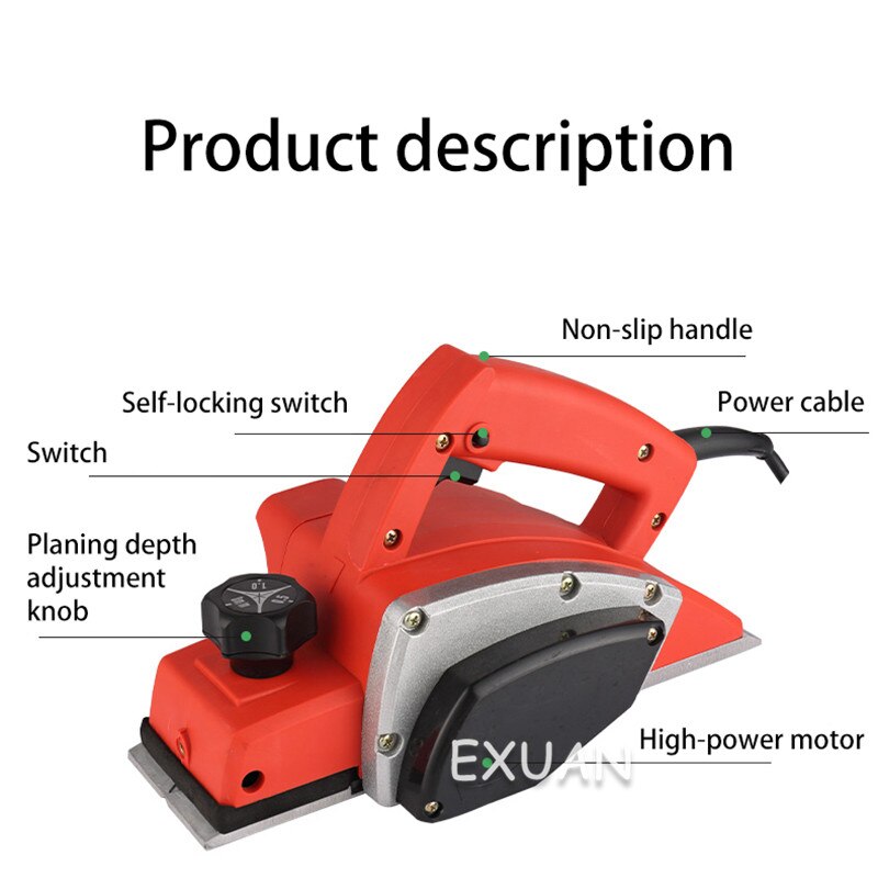 portable electric planer woodworking planer household small desktop multi-function press planer wood mechanical push planer