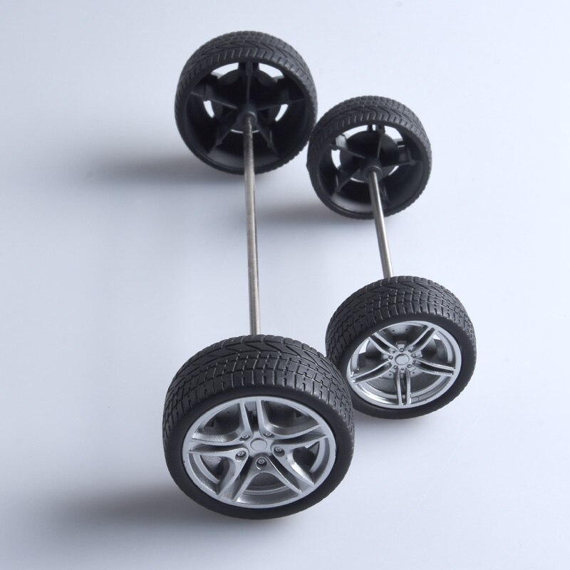 DIY technology production toy model accessories rubber plastic wheels stainless steel axle set multiple specifications