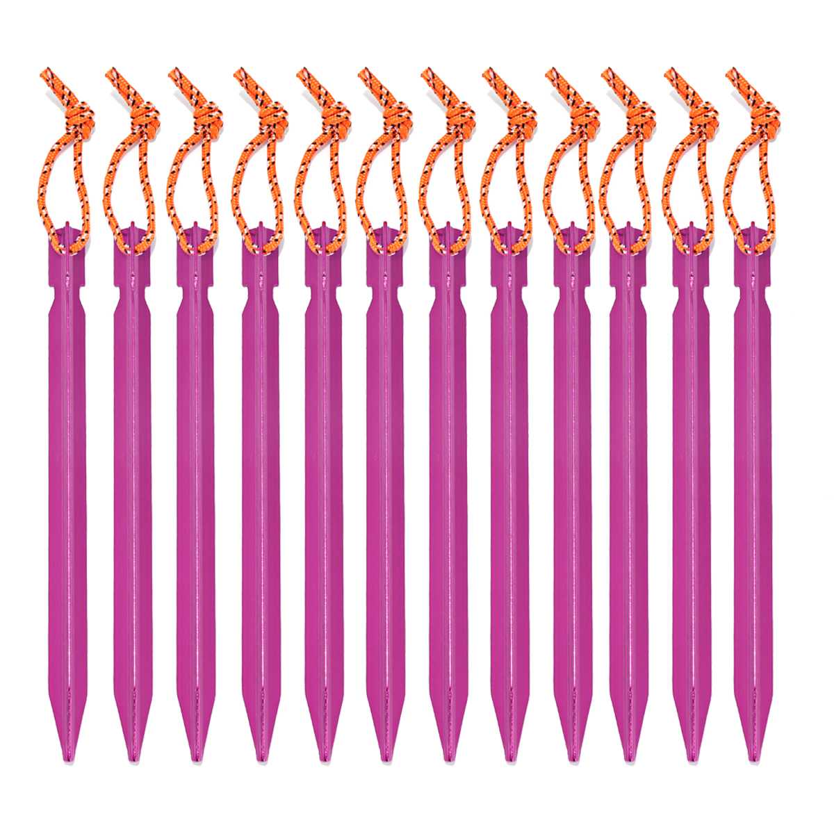 12 Pcs/Set Tent Pegs with Rope Stake Camping Hiking Equipment Outdoor Traveling Tent Accessories