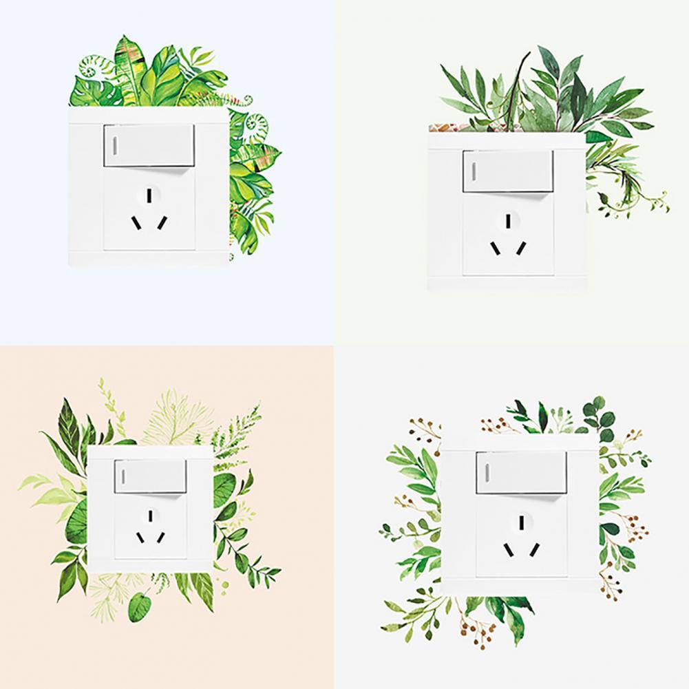 green plant switch luminous stickers glow in the dark wall decals kids room home decoration fluorescent vinyl mural