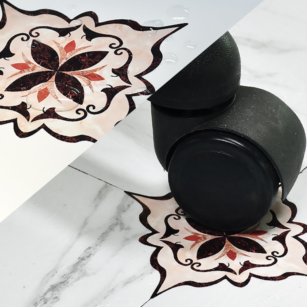 18pcs/Set Self Adhesive Waterproof PVC Ceramic Tile Stickers Wall Sticker Art Diagonal Floor Stickers Kitchen Home Decoration