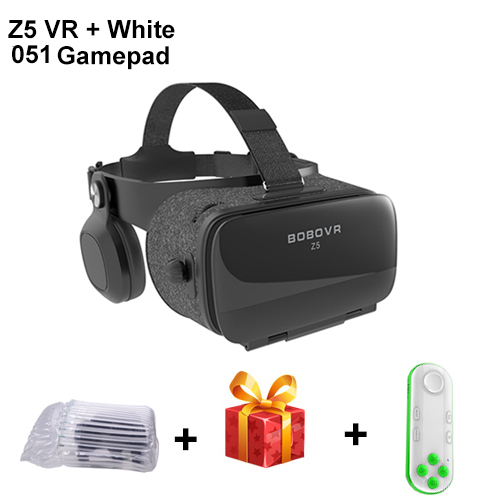 Original Bobovr Z5 3D VR Gläser Virtuelle Realität Gläser Immersive Android 120 FOV Google Karton Helm Für 4-6.2 "Smartphone: Weiß 051 Gamepad