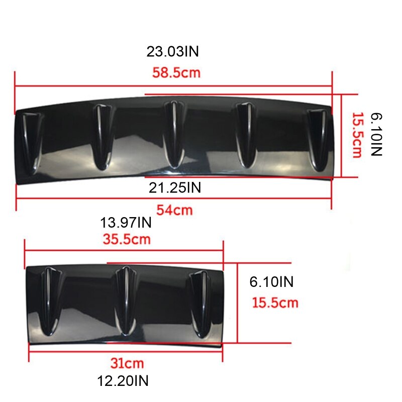 Car Rear Bumper Universal Car Rear Bumper Chassis Shark Fin Spoiler Car Modified Upgrade Accessories Parts