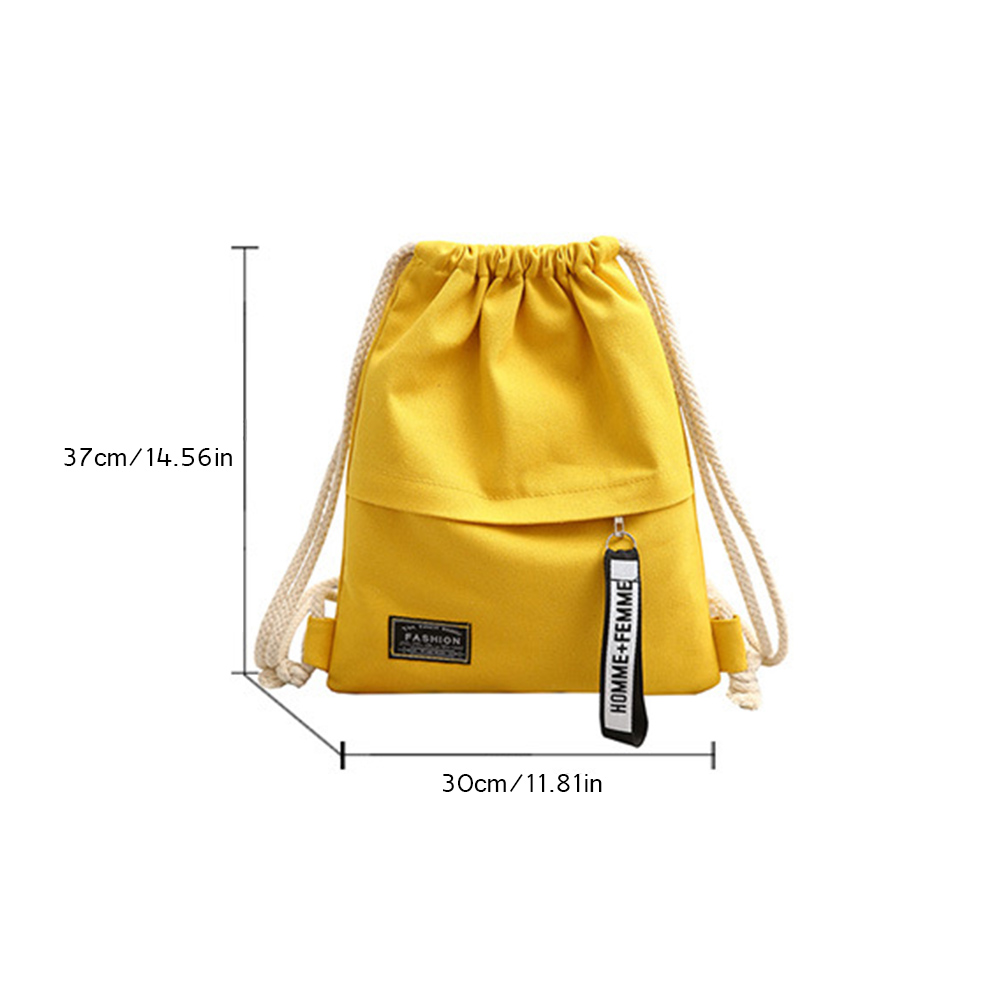 Vrouwen School Gym Tasje Cinch Sack Canvas Storage Pack Rugzak Rugzak Pouch Mochila Tasje Reizen Rugzakken