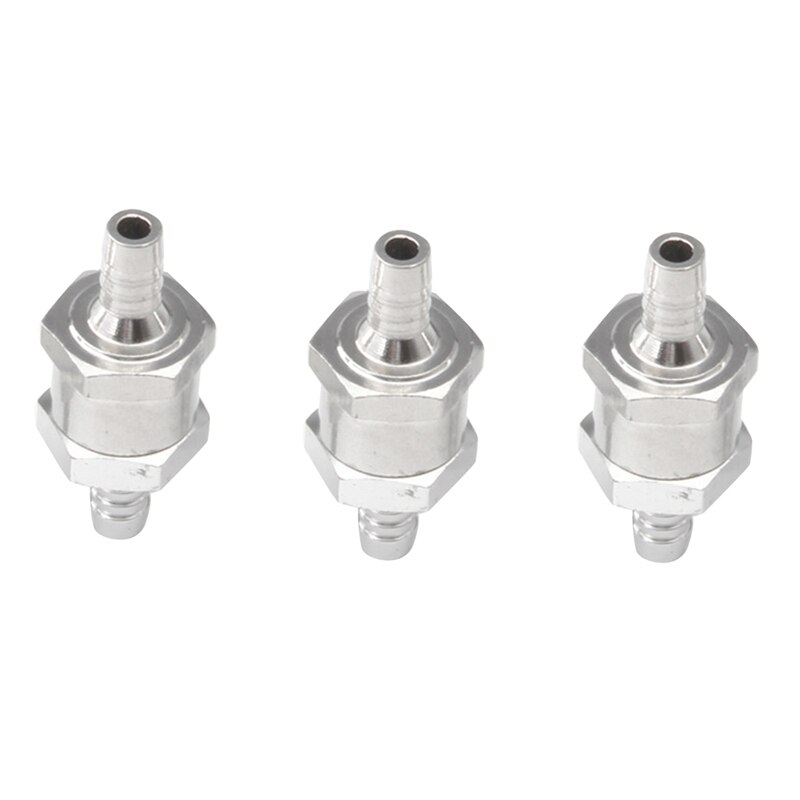3Pcs 5/16 Inch 8mm Non Return One Way Check Valve for Fuel Line Oil Petrol Non-Return One-Way Check Valve: Default Title