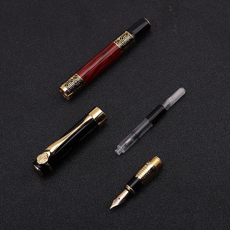 1pcs luxury fountain pen high-end office business pen fine wood grain signature fountain pen