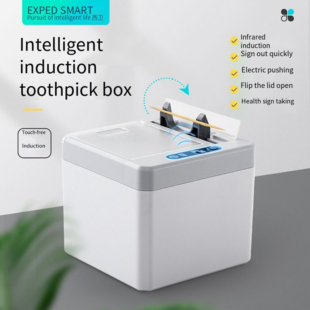 Portable Intelligent Automatic Sensor Toothpick Dispenser Storage Box Hotel Family Gadget Automatic Sensor Dispenser Storage Box