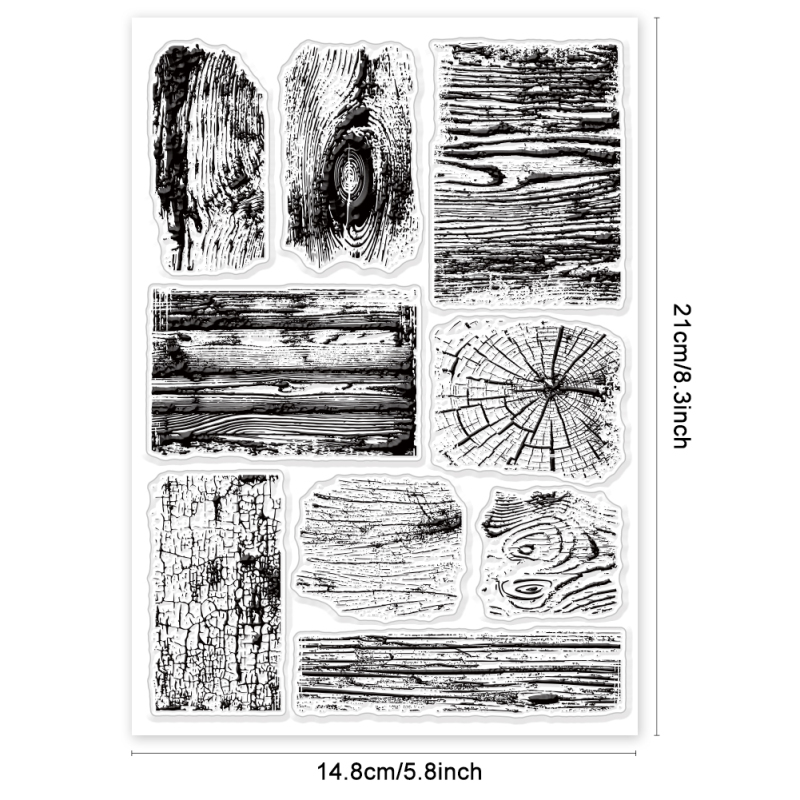 Sellos transparentes de borde botánico, formas mixtas para hacer tarjetas, rosas, setas, esquina de encaje, sellos transparentes de 5,83x8,27 pulgadas, 1 ud.