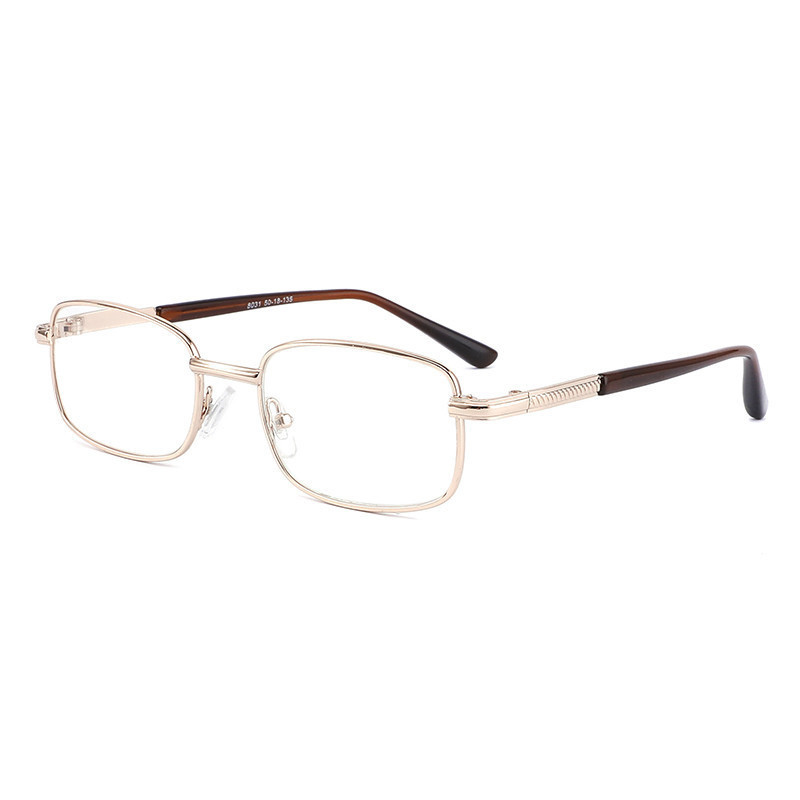 Metall Halb Rahmen Lesebrille Rahmen Männer Frauen Glas Objektiv Presbyopie Brillen + 0,5 + 0,75 + 1,25 + 1,75 + 2,25 + 2,75 + 4,5 + 5,5 + 6,0: 0