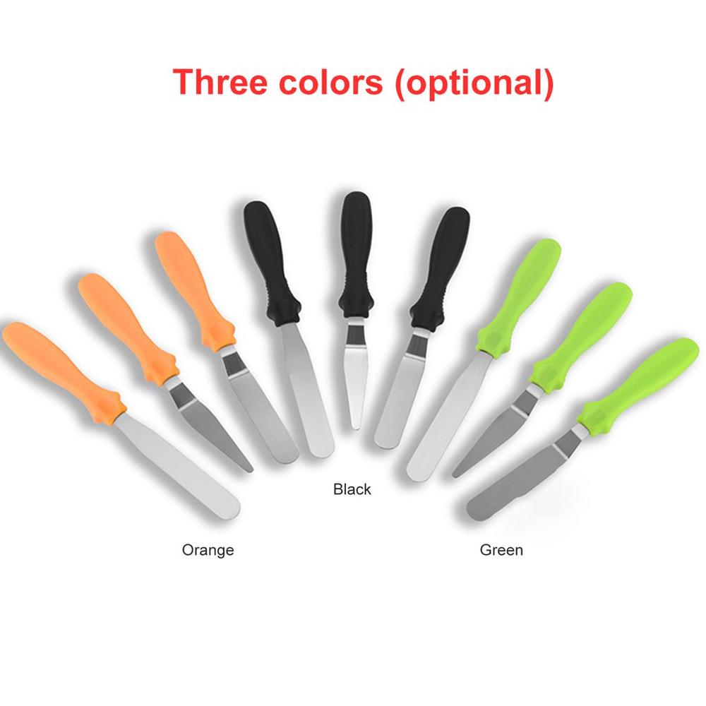 3pcs Blade Angled Spatula Stainless Steel Butter Cake Icing Spatula Smooth Filling Tool Cutter Set Wedding Valentine Baking Tool